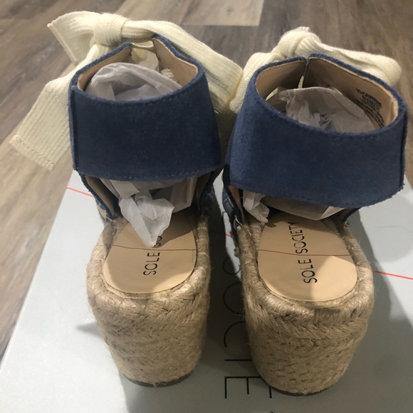 Sole Society Blue Jean Wedge NIB - Picture 4 of 12